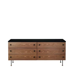 62 Dresser -lipasto, American walnut, 6 laatikkoa