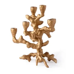 Apple tree -kynttilänjalka S 32,5 cm, Kulta