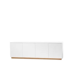 Beam sivupöytä, Valkoinen lakka, kanta öljyttyä tammea