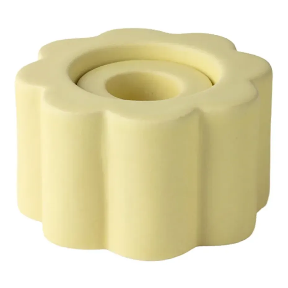 Birgit maljakko/kynttilänjalka 5 cm, Pale Yellow