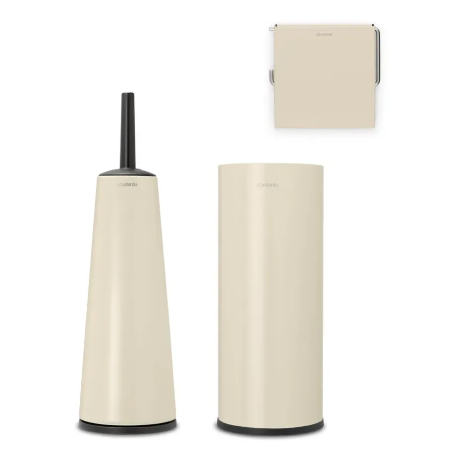 Brabantia ReNew -kylpyhuonetarvikkeet 3 osaa, Soft Beige