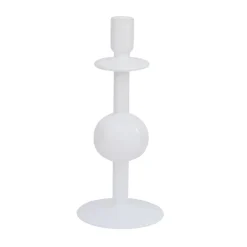 Bulb kynttilänjalka 30 cm, Valkoinen