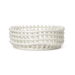 Ceramic punottu kulho, Off-white