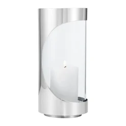 Chrome contours hurricane-kynttilälyhty 22 cm, Ruostumaton teräs