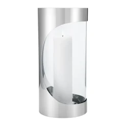 Chrome contours hurricane-kynttilälyhty 33 cm, Ruostumaton teräs