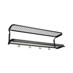 Classic 650 -hattuhylly, Musta/musta, 2 tasoa, 110 cm