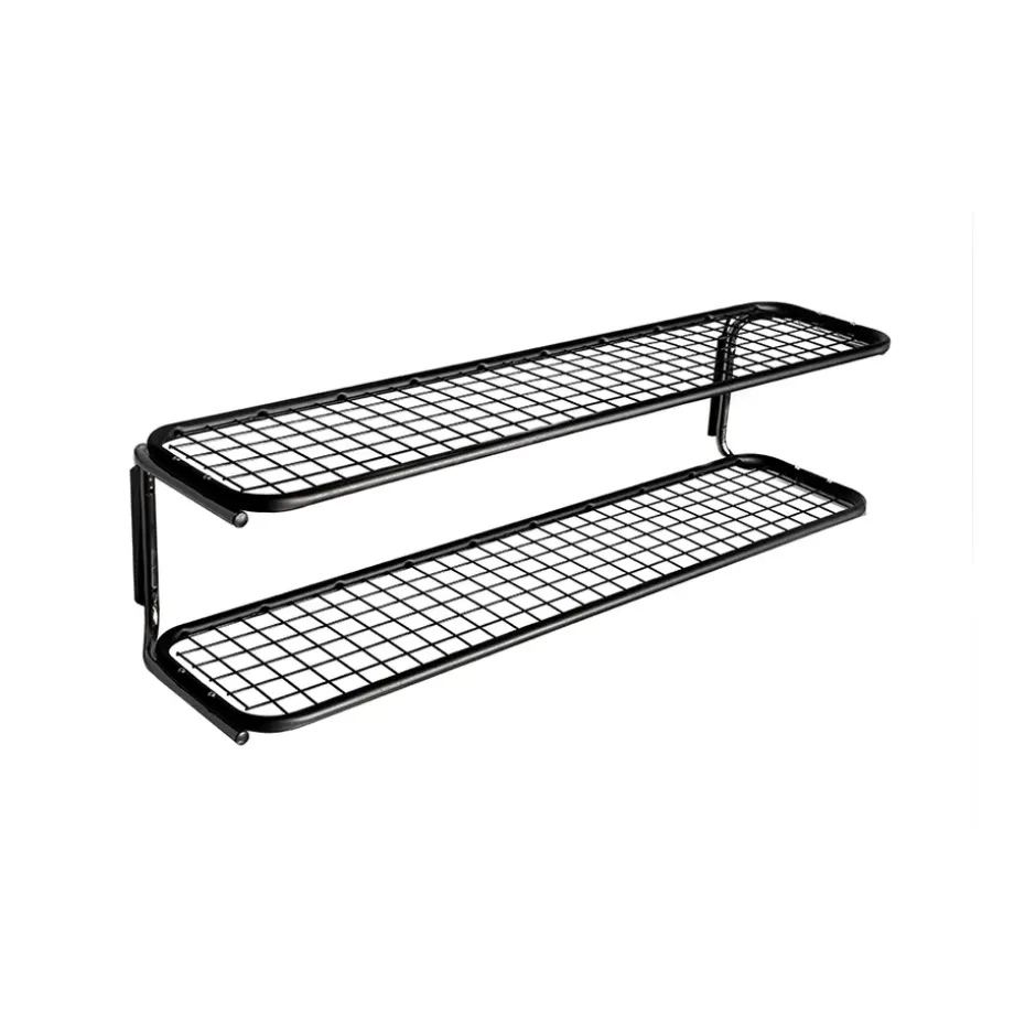 Classic 650 -kenkähylly, Musta/kromi, 2 tasoa, 110 cm