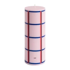 Column Candle -pöytäkynttilä medium 20 cm, Light pink-red-bordeaux-dark blue