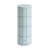 Column Candle pöytäkynttilä large 25 cm, Light blue-blue grid check