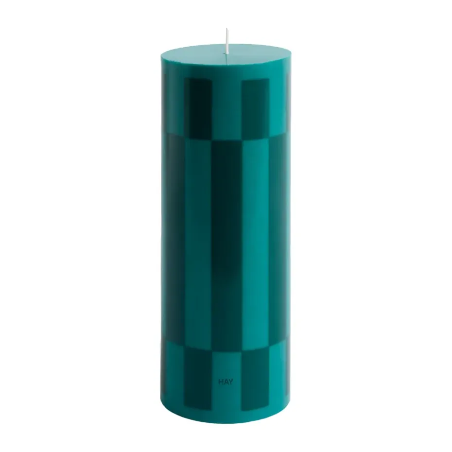 Column Candle pöytäkynttilä large 25 cm, Green-dark green