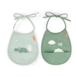 Croco Tiny ruokalappu 2 kpl, Vihreä