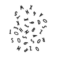 Design Letters kirjainlaatikko, Mustat kirjaimet