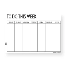 Design Letters viikkosuunnitelma, A4