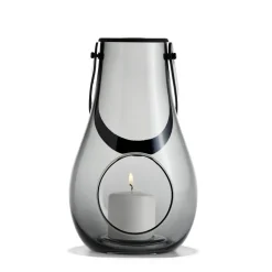 Design With Light -kynttilälyhty, smoke, 25 cm