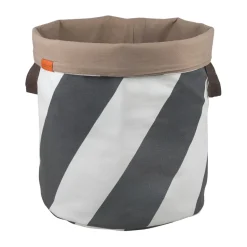 Diagonaalinen pyykkikori Ø40x50 cm, Tummanharmaa–luonnonvalkoinen