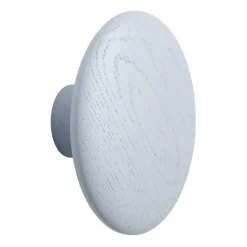 Dots wood -koukku light blue, Ø 13 cm