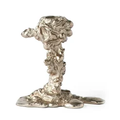 Drip kynttilänjalka S 14 cm, Hopea