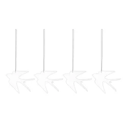 Easter Deco -lintu pääsiäiskoriste 4-pakkaus, White