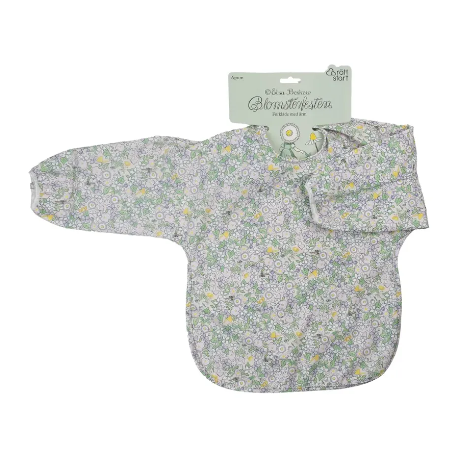 Elsa Beskow Blomsterfesten hihallinen ruokalappu, Multi