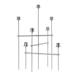 Elysia kynttilänjalka, Brushed stainless steel