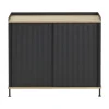 Enfold Sideboard 100x45x85 cm, Laquered oak-anthracite black