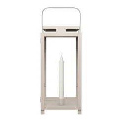 Ernst kynttilälyhty kruunukynttilälle 16x43 cm, Beige