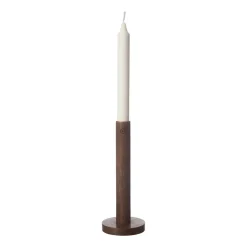 Ernst kynttilänjalka, puuta 20 cm, Tummanruskea