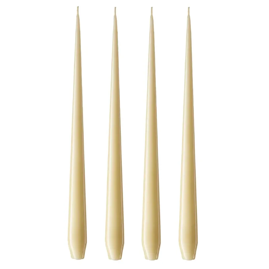 ester & erik -kynttilä, 4-pakkaus lakattu, Pale ginger 14-0, 42 cm