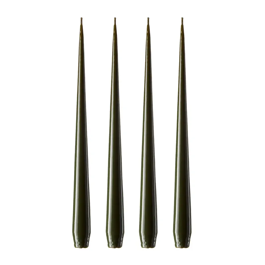 ester & erik -kynttilä, 4-pakkaus lakattu, mörk deep forest, 42 cm