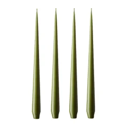 ester & erik -kynttilä, 4-pakkaus matta, olive glow, 42 cm