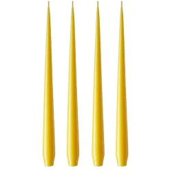 ester & erik -kynttilä, 4-pakkaus lakattu, dark Lemon drop 15/2-0, 32 cm