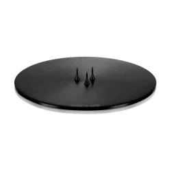 ester & erik kynttilän aluslautanen Ø 12 cm matta, Musta