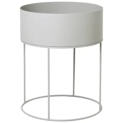Ferm Living plant box pyöreä, vaaleanharmaa