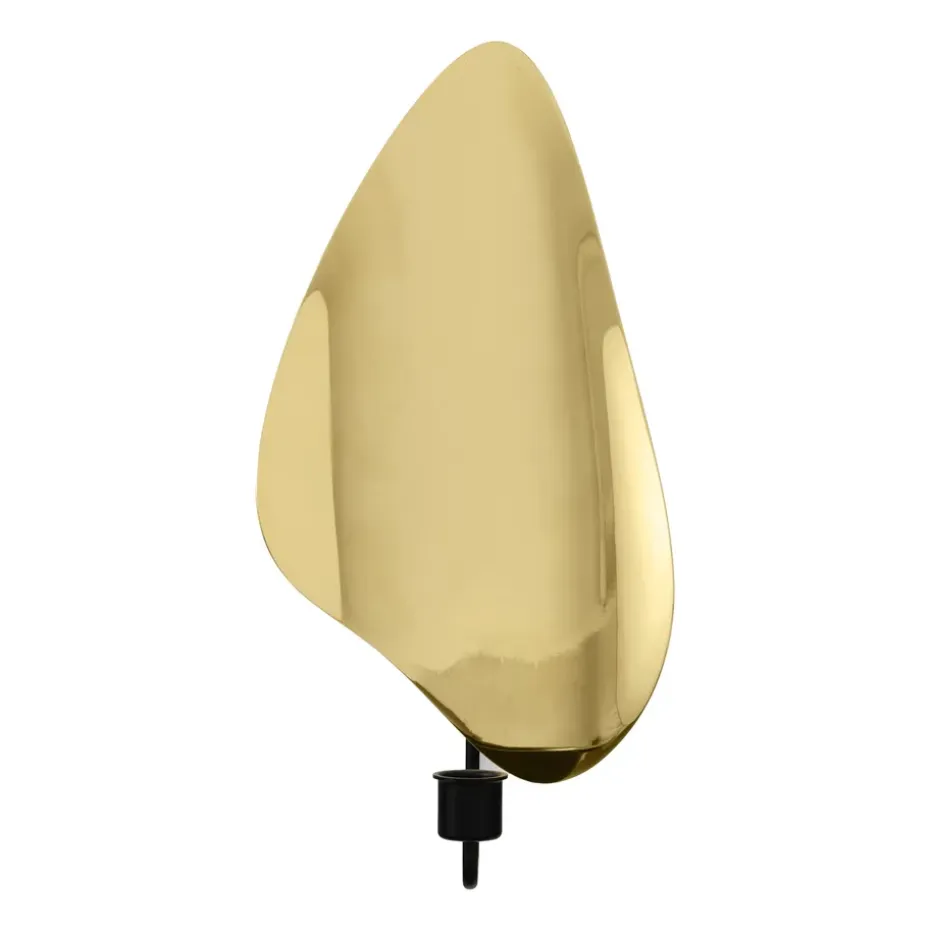 Flambeau kynttilänjalka seinä 34 cm, Black-polished brass