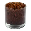 Fuji kynttilälyhty Ø10 cm, Tummanruskea