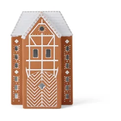 Gingerbread kynttilälyhty suuri 17 cm, Ruskea