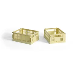 HAY Colour Crate Mini 2-pack 13x17 cm, Light yellow