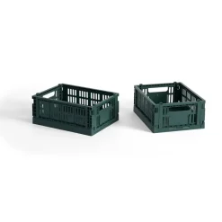 HAY Colour Crate Mini 2-pack 13x17 cm, Dark green