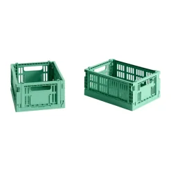 HAY Colour Crate Mini 2-pack 13x17 cm, Dark mint