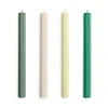 Hexagon Candle kynttilä mix 4-pack, Greens-whites