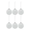 Holiday joulukuusenpallo 6 kpl, White
