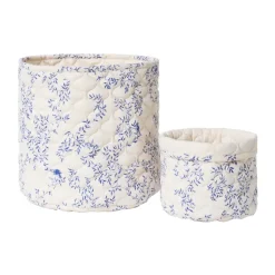 Jardim Satin tikattu kori 2 osaa, 20xØ20 cm + 30xØ30 cm