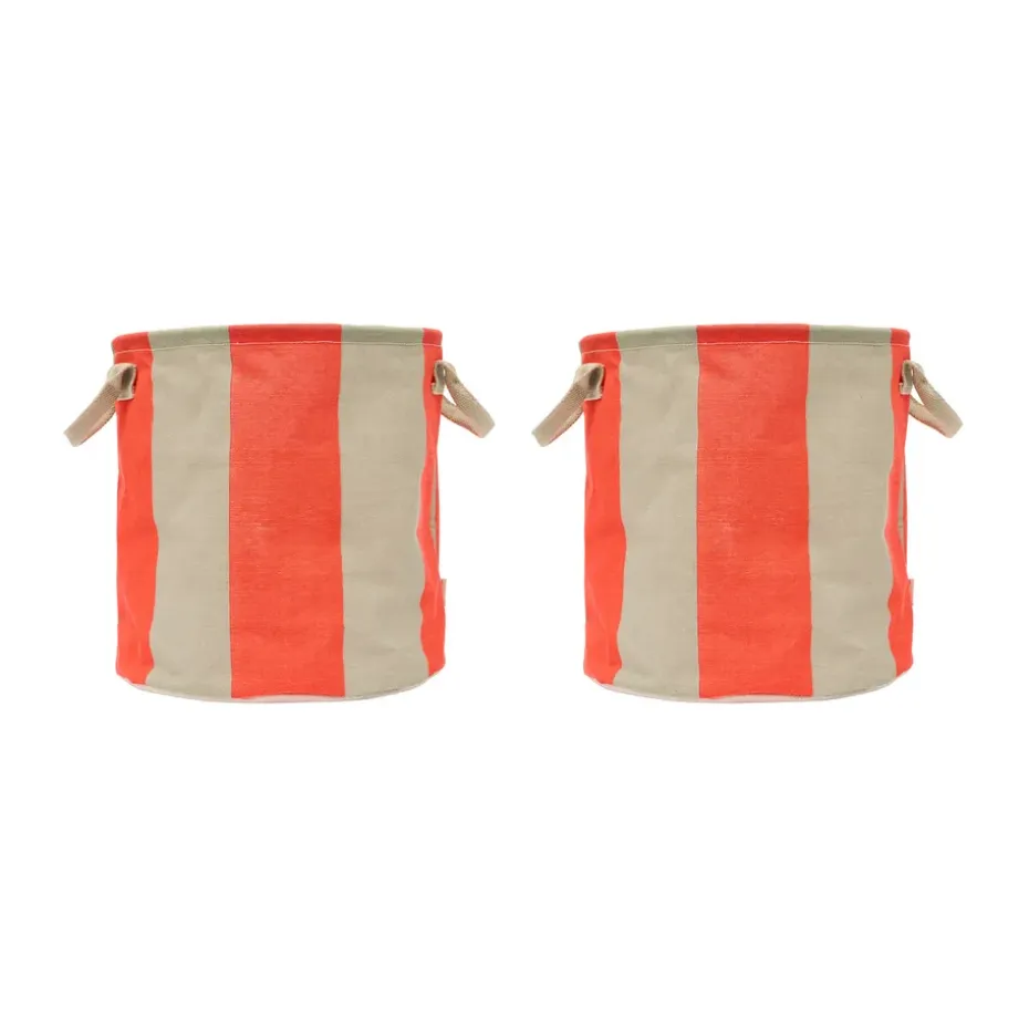 Kara säilytyskori medium Ø32x32 cm 2-pack., Cherry Red