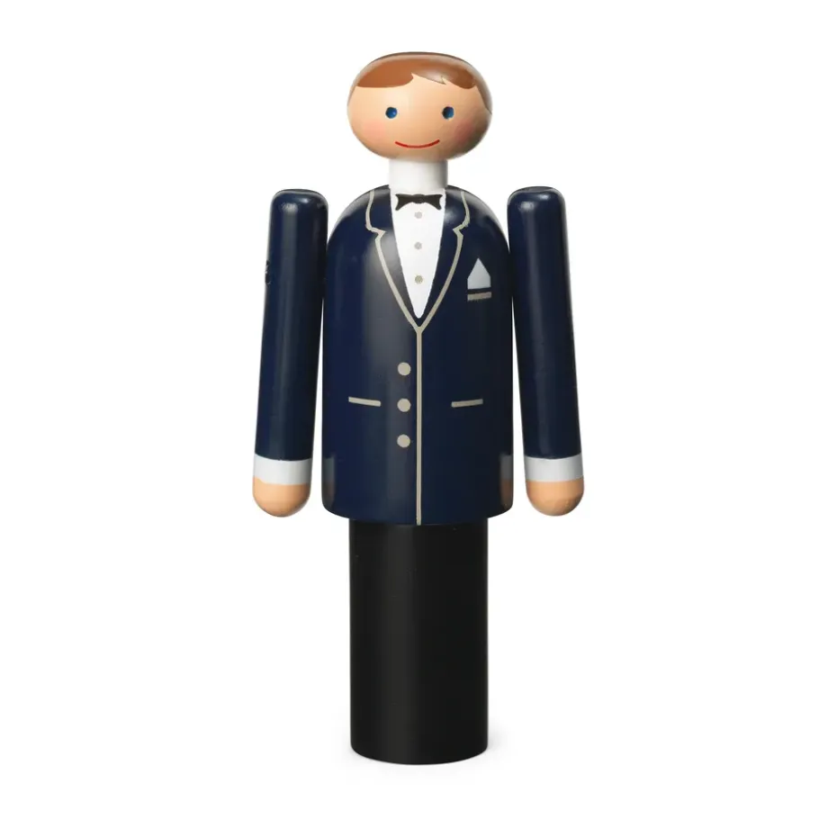 Kay Bojesen -sulhanen, Sininen-musta-valkoinen, 12 cm