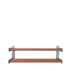 Kenkähylly 5, Tammi öljytty, seinä, 2 tasoa