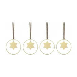KITAI joulukoriste 8,5 cm 4-pakkaus, Stars