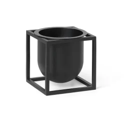 Kubus kukkaruukku 10 cm, Musta