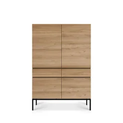 Ligna kaappi, Vahaöljytty tammi-Musta teräs