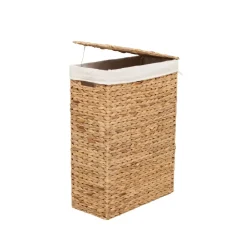 Lily pyykkikori, Luonnonvärinen, vesihyasintti, punottu