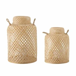 Madlin lyhty lasi 2-pakkaus, Ruskea